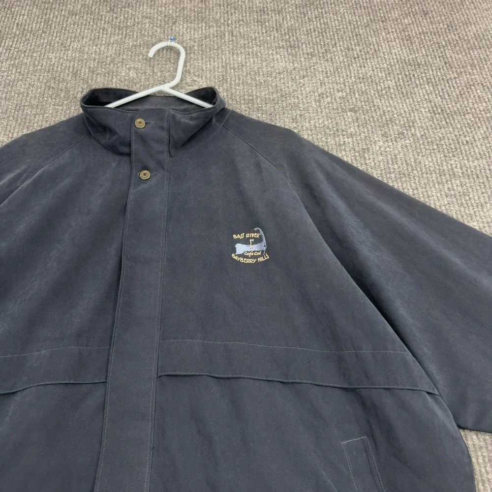 Bass River Bayberry Hills Monterey Club Jacket Mens XXL Blue Polyester Golf Gorp